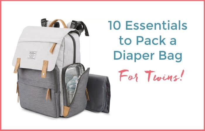 10 essentials to pack a diaper bag for twins