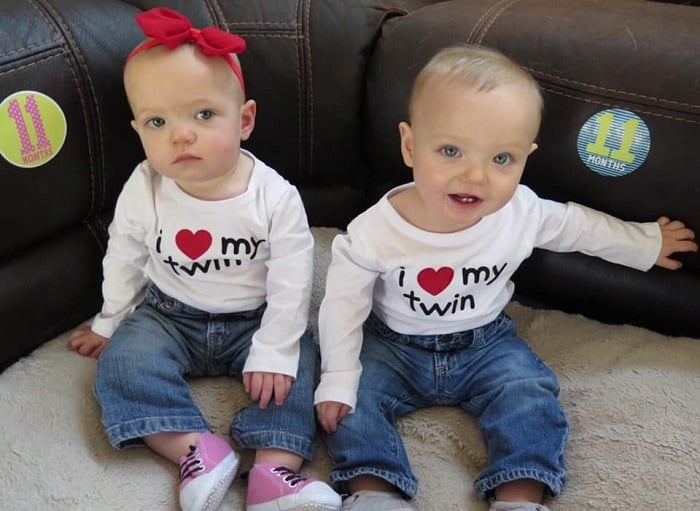 twins 11 months old