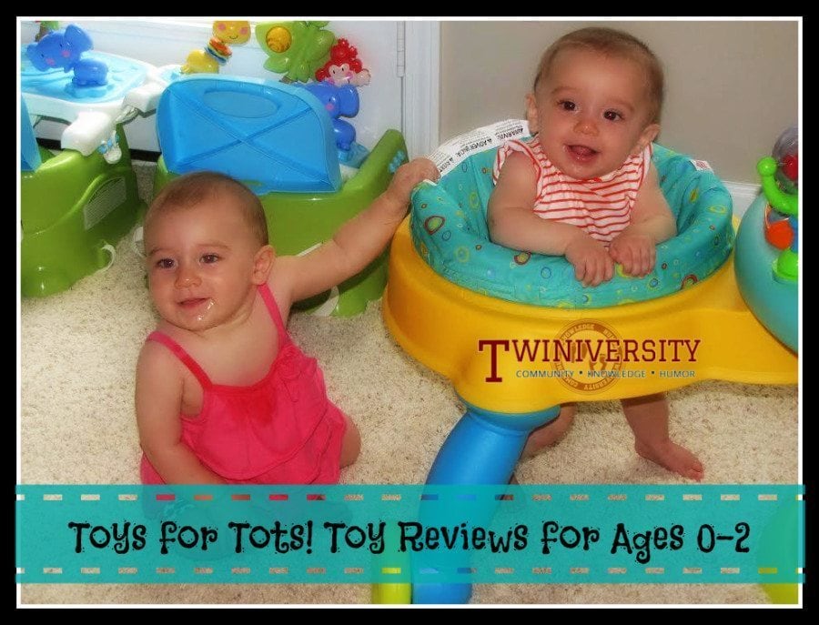 A mom shares her twin babies' favorite toys for age 0-2 and explains the pros and cons of each product, including tips on toy shopping.