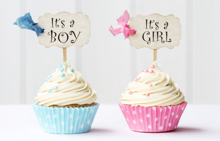 Twin baby sales shower cupcakes