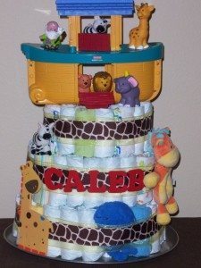 noah's ark cake twin baby shower