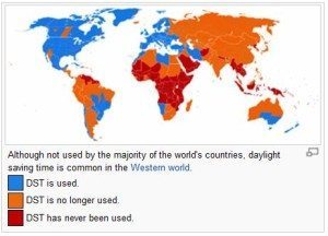 daylight savings map