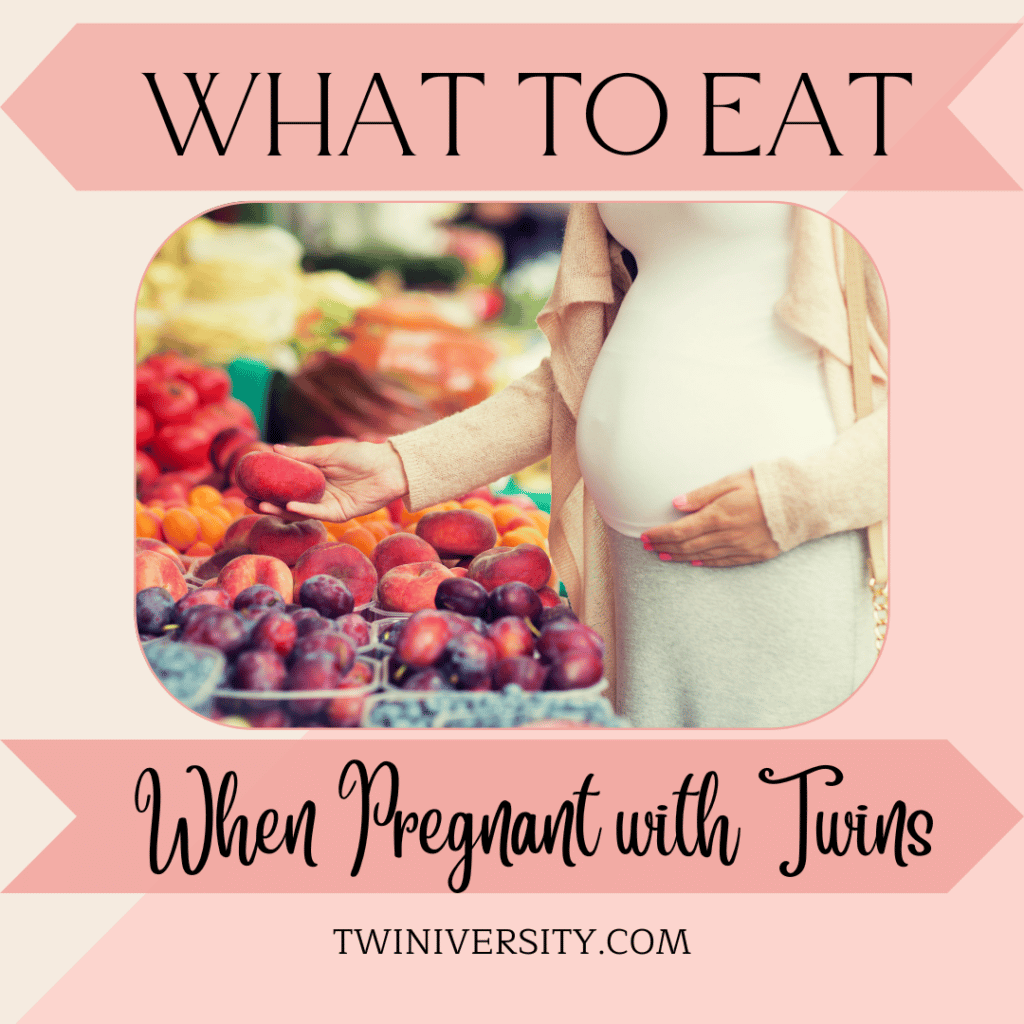 what to eat when pregnant with twins a woman chooses food to eat when pregnant with twins