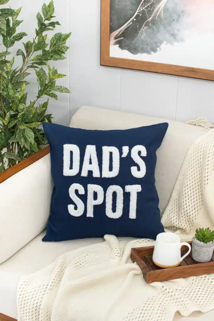 Dad's Spot pillow