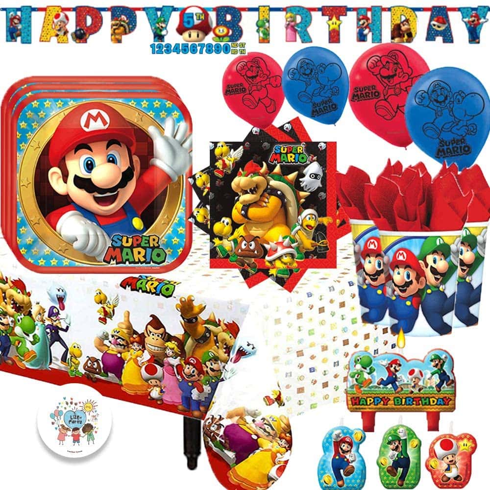 twins' birthday mario and luigi themed birthday decorations