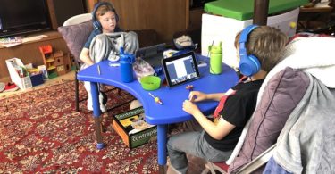 remote learning space