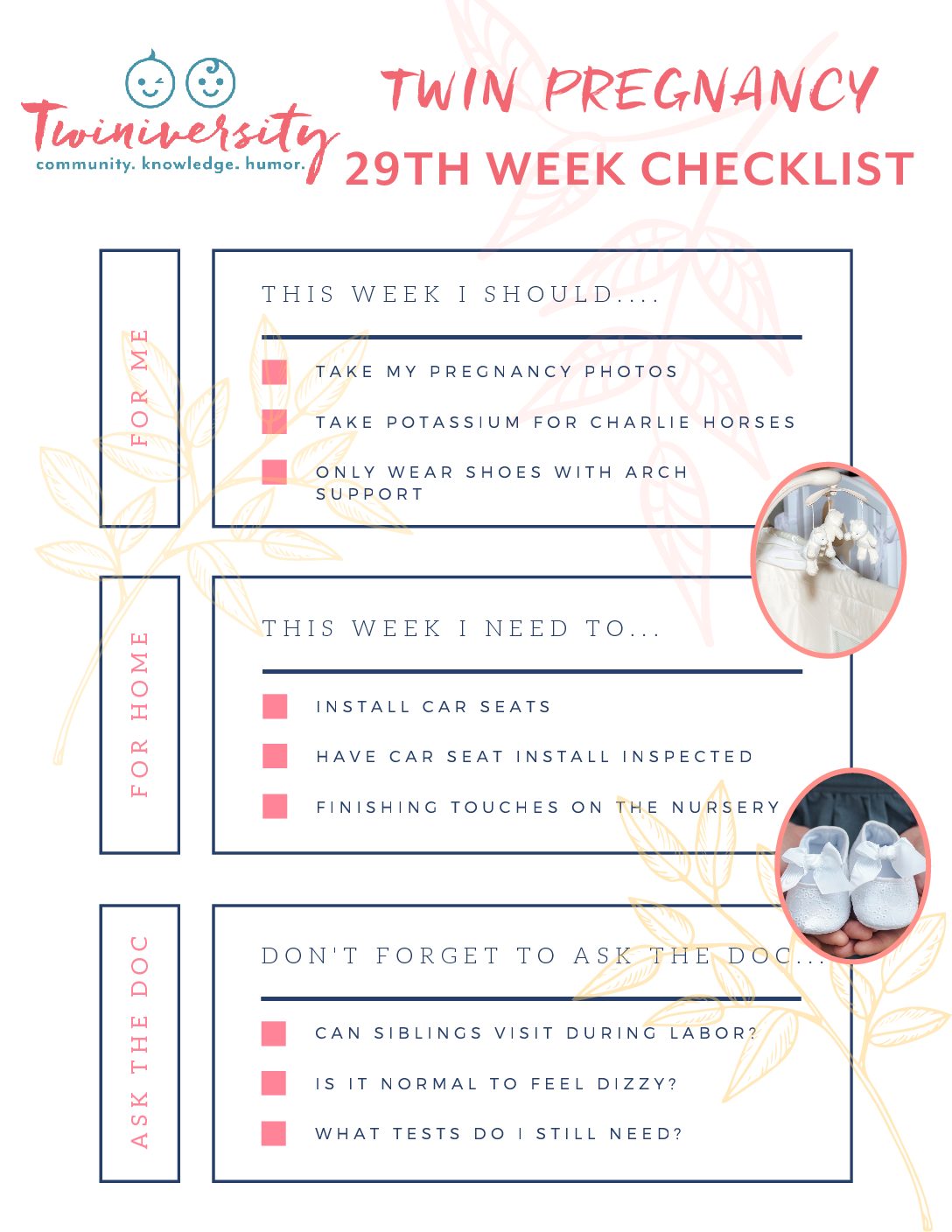 Week-by-week Pregnancy Checklist