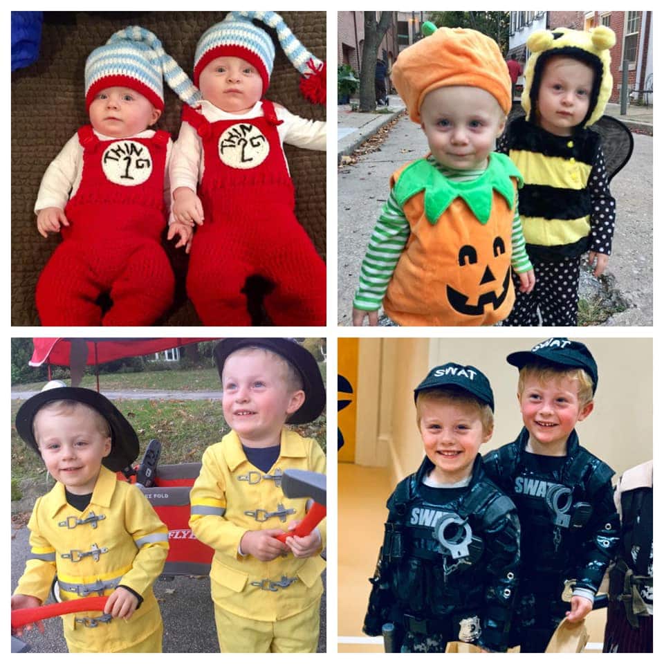 montage of twin boys dressed for halloween twin boys halloween costumes