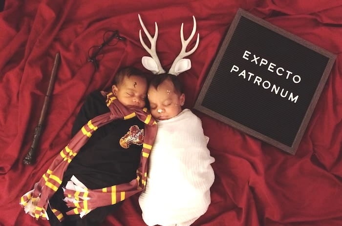 twin babies dressed as harry potter twin boys halloween costume ideas for boys