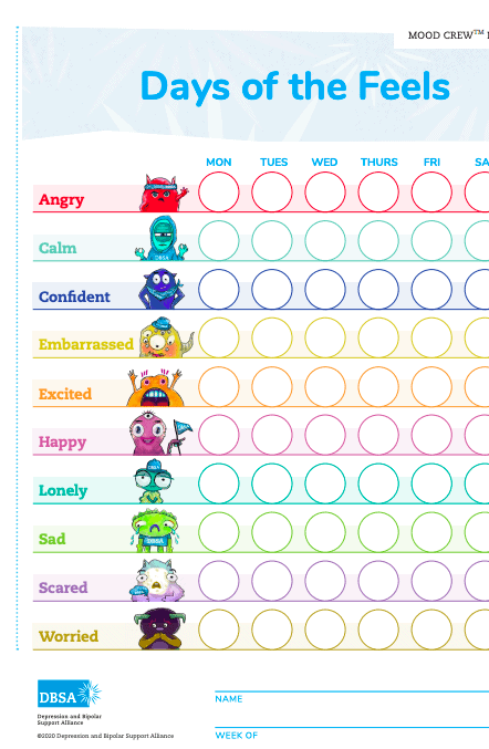 dbsa mood crew daily mood tracker stress during covid