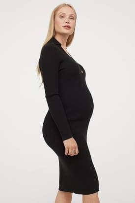 maternity baby shower dress a pregnant woman in a black dress