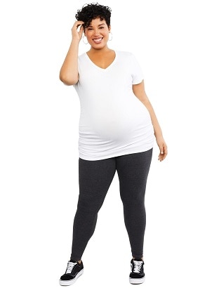 maternity leggings a woman wearing black leggings