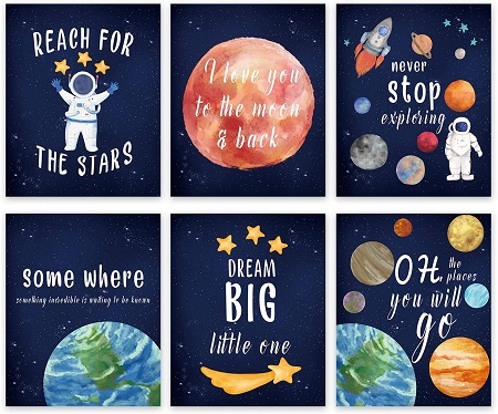 space themed nursery 6 wall hangings with space themes