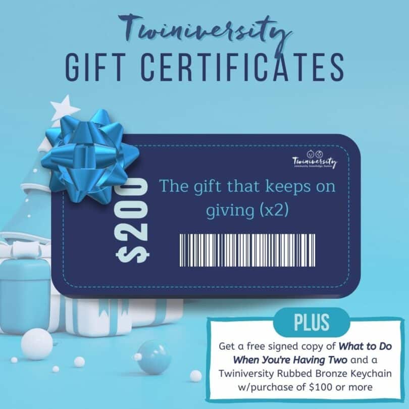 Twiniversity Gift Certificates Make the Perfect Twin Parent Gift