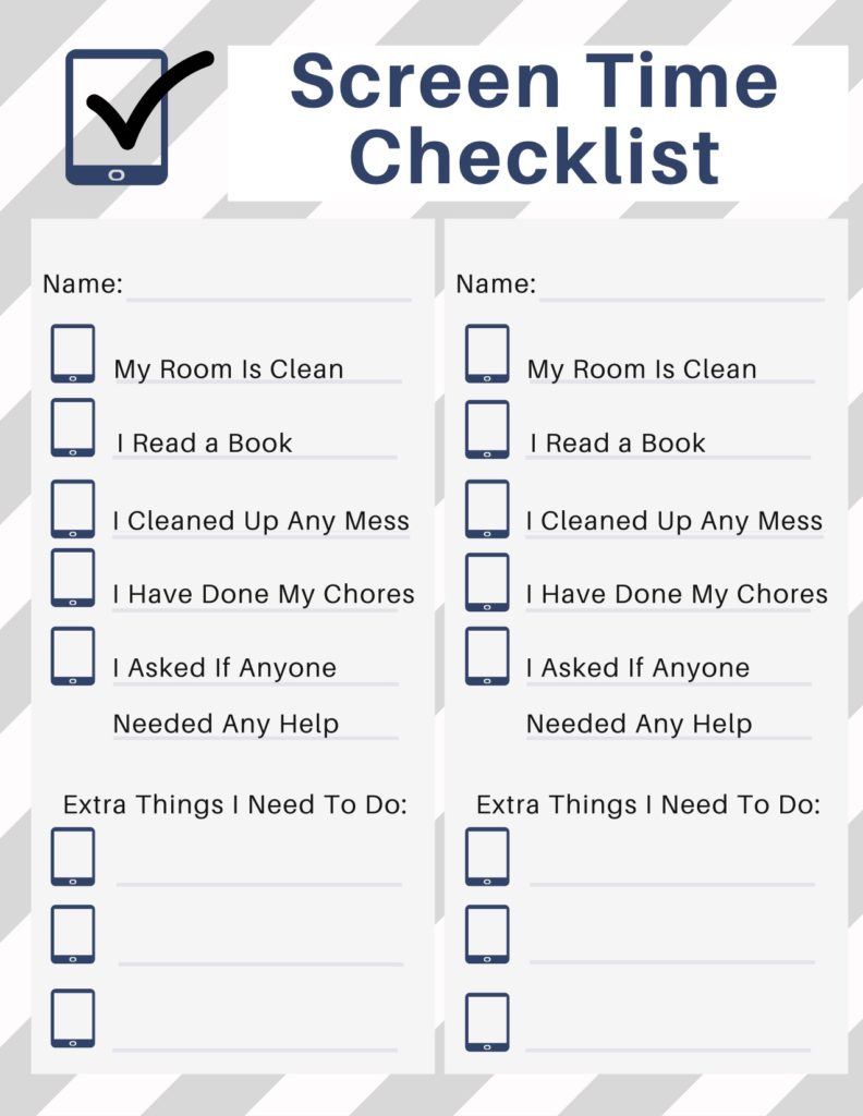 Helping Screen Addiction + FREE Printable Screen Time Checklist