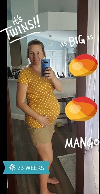 23 settimane incinta di Gemelli