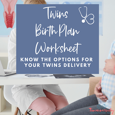 Twins birth plan worksheet graphic