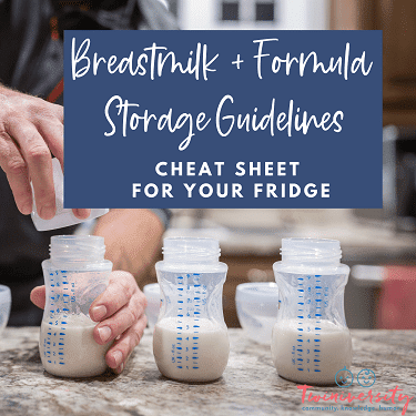 breastmilk and formula storage guidelines graphic