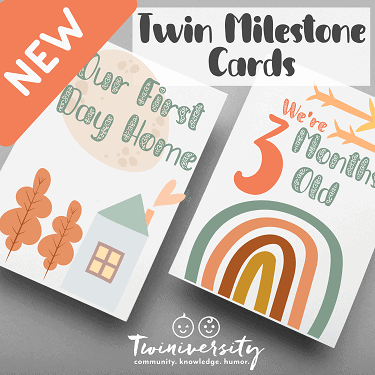 Twin milestones cards graphic