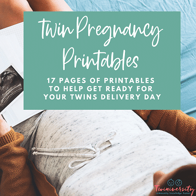 Twin pregnancy printables graphic