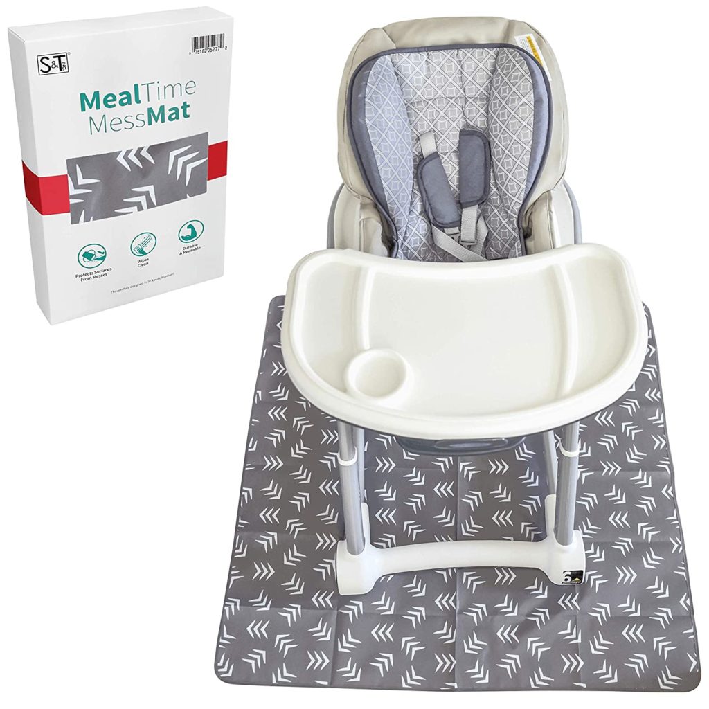 high chair and mat