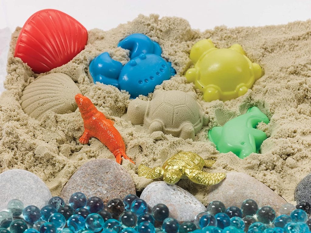 ocean themed sensory bin for toddlers