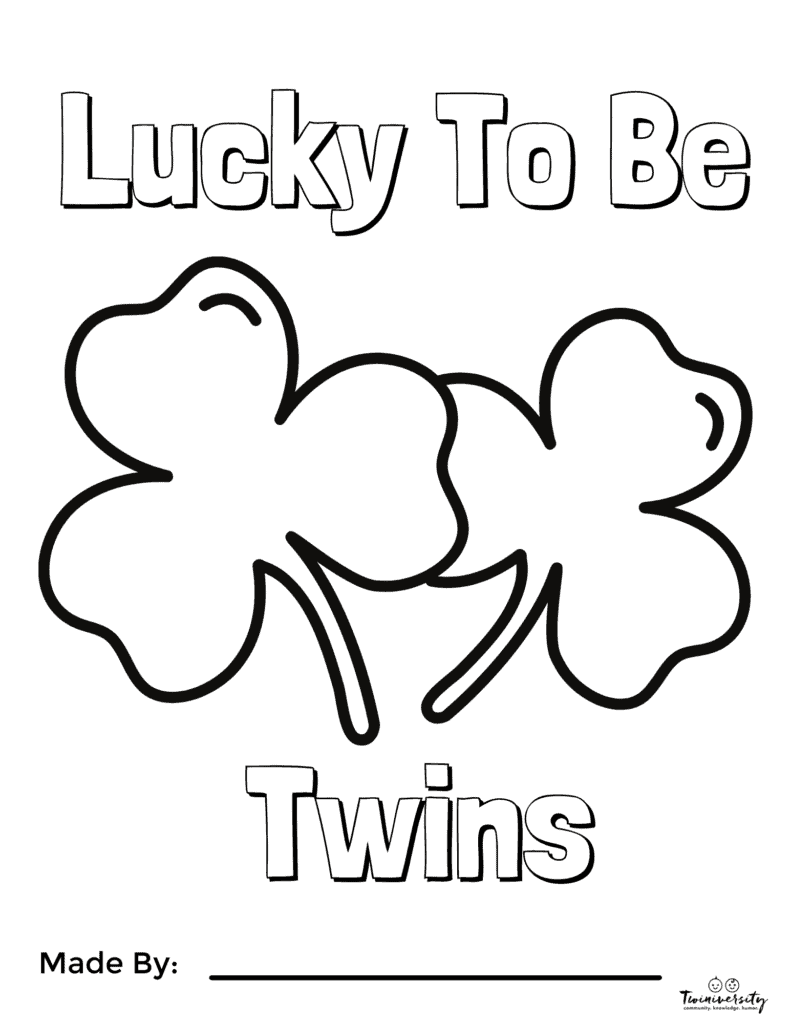 st. patrick's Day coloring pages twins