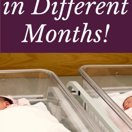 twins born in different months pin