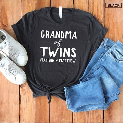 Black grandma of twins shirt