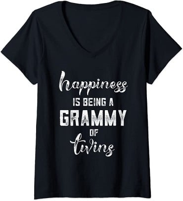 Black Grammy of twins tee shirt