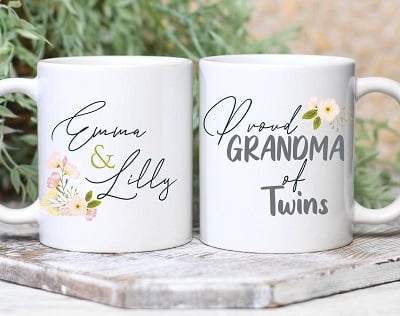 Personalized white grandma mug