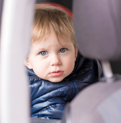 child in car