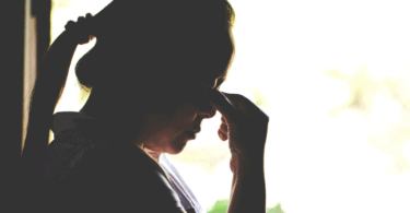 Woman grieving