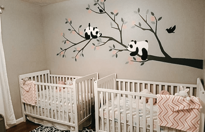 Twin girl nursery themes cheap