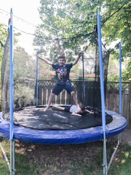 backyard summer olympics trampoline