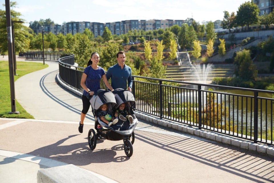 Baby Jogger Summit X3 Double in action