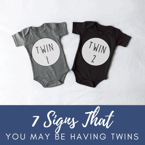 two onesies that say twin 1 and twin 2 Signs of Twin pregnancy