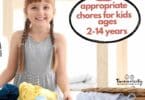 Age appropriate chores for kids 2 to 14 years old