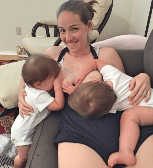Tandem Breastfeeding Twins