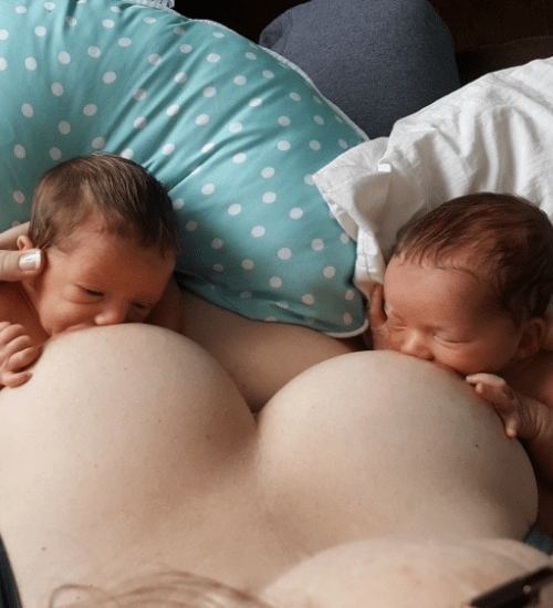 Tandem Breastfeeding Twins