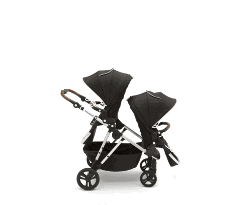 side view of the double stroller
