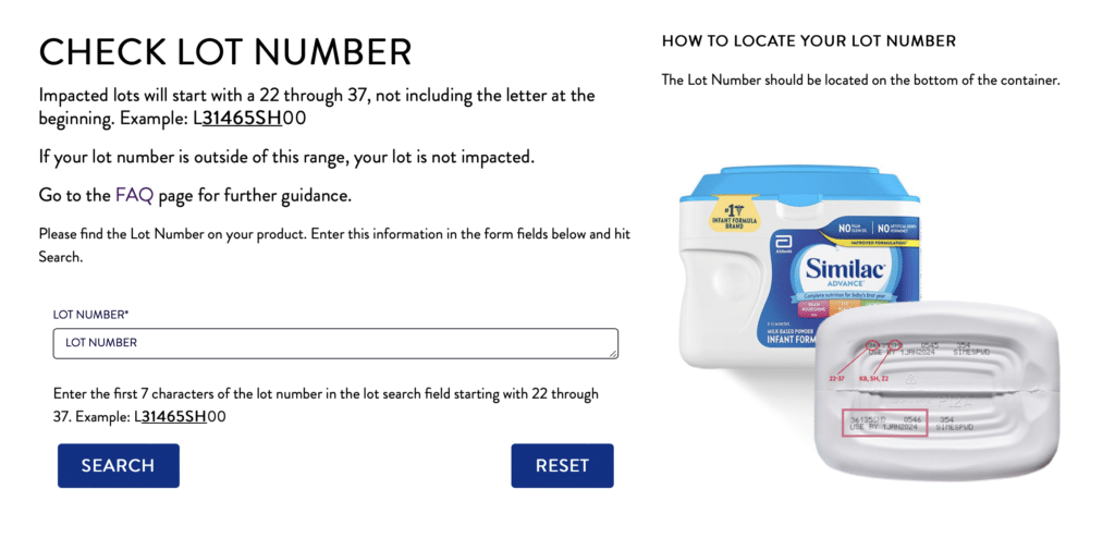 Similac recall