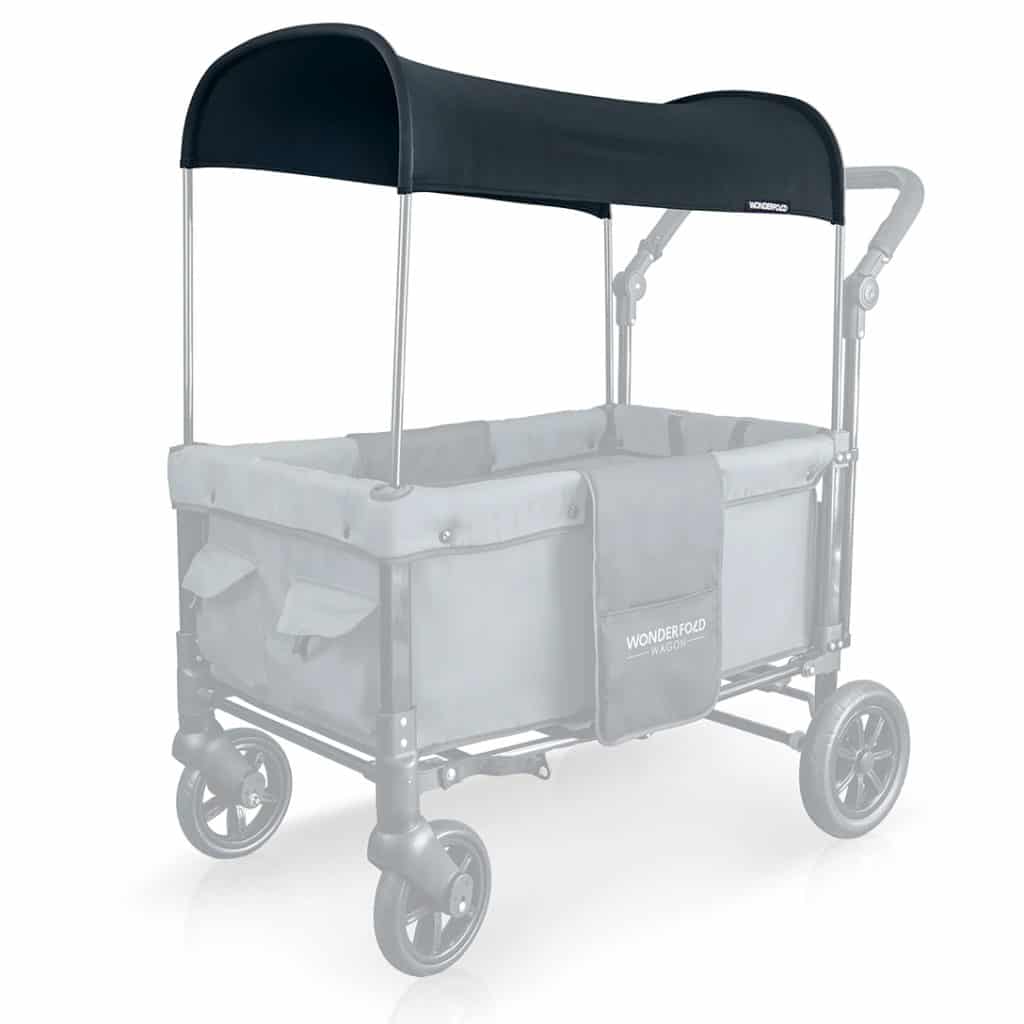 Canopy showing on wagon stroller