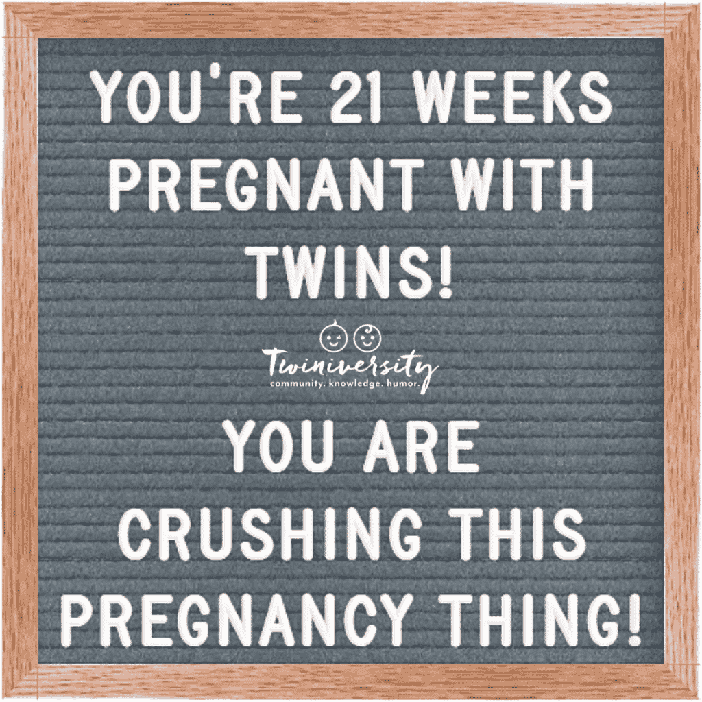 21 weeks pregnant with twins