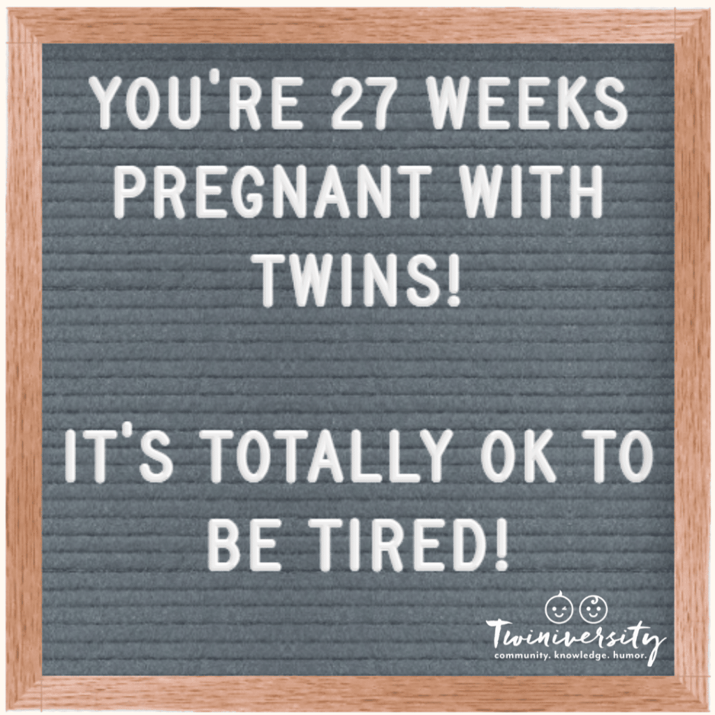 27 weeks pregnant with twins