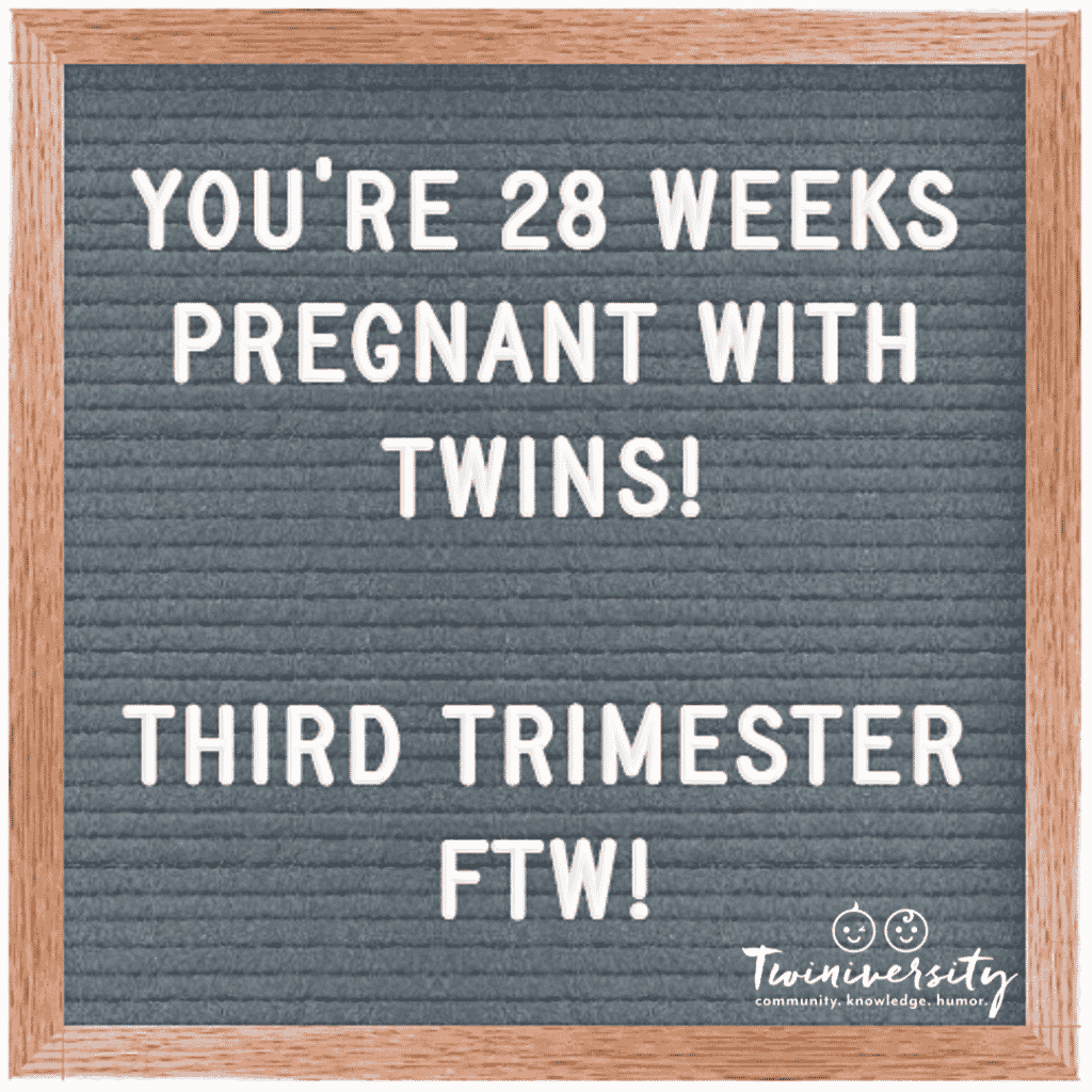 28 weeks pregnant with twins