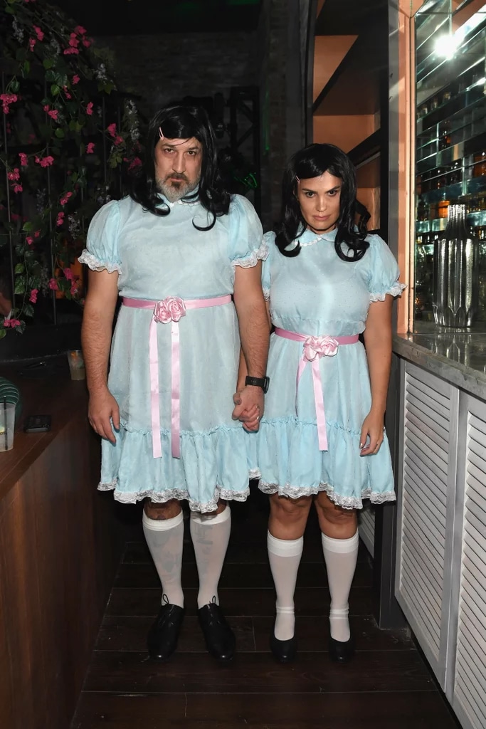 Joey Fatone and ex-girlfriend recreate the famous Shining Twins costume