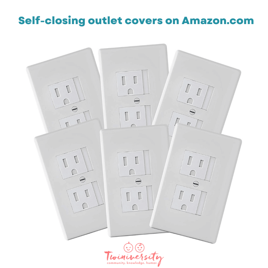 self closing outlet covers for newborn twin safety