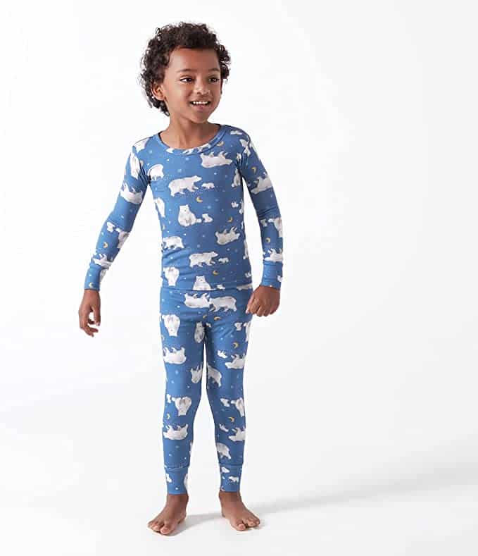 Twin Christmas Pajamas in a polar bear print