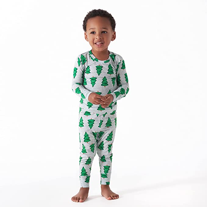 2-Piece Spruce Buttery Soft Snug Fit twin christmas Pajamas 